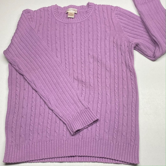 Carroll Reed DUSTY ROSE Cable Sweater, - Picture 1 of 6